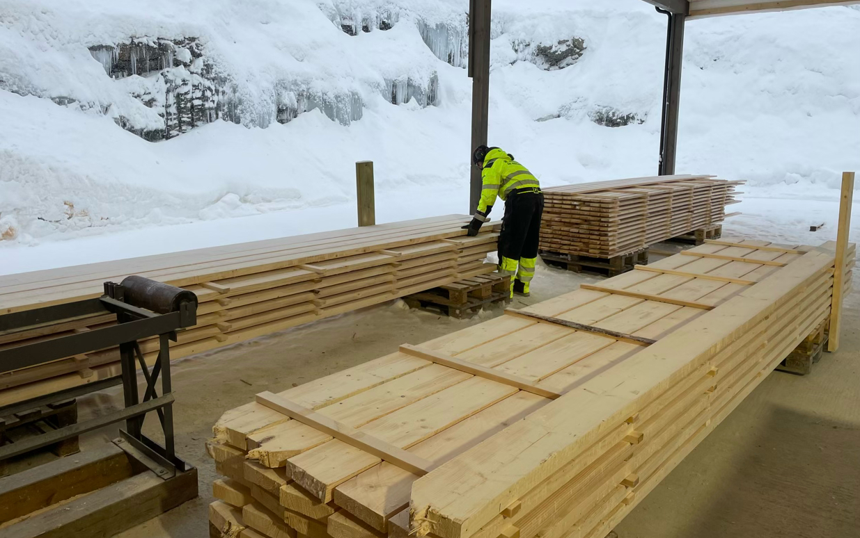 Stabling av material